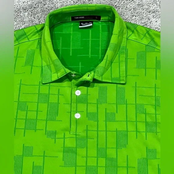 Nike | Shirts | Mens Double Extra Large Xxl Kelly Green Short Sleeve Tiger  Woods Nike Golf Polo | Poshmark